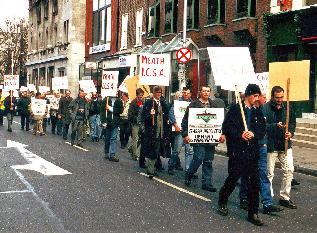 ICSA sheep protest in 1999