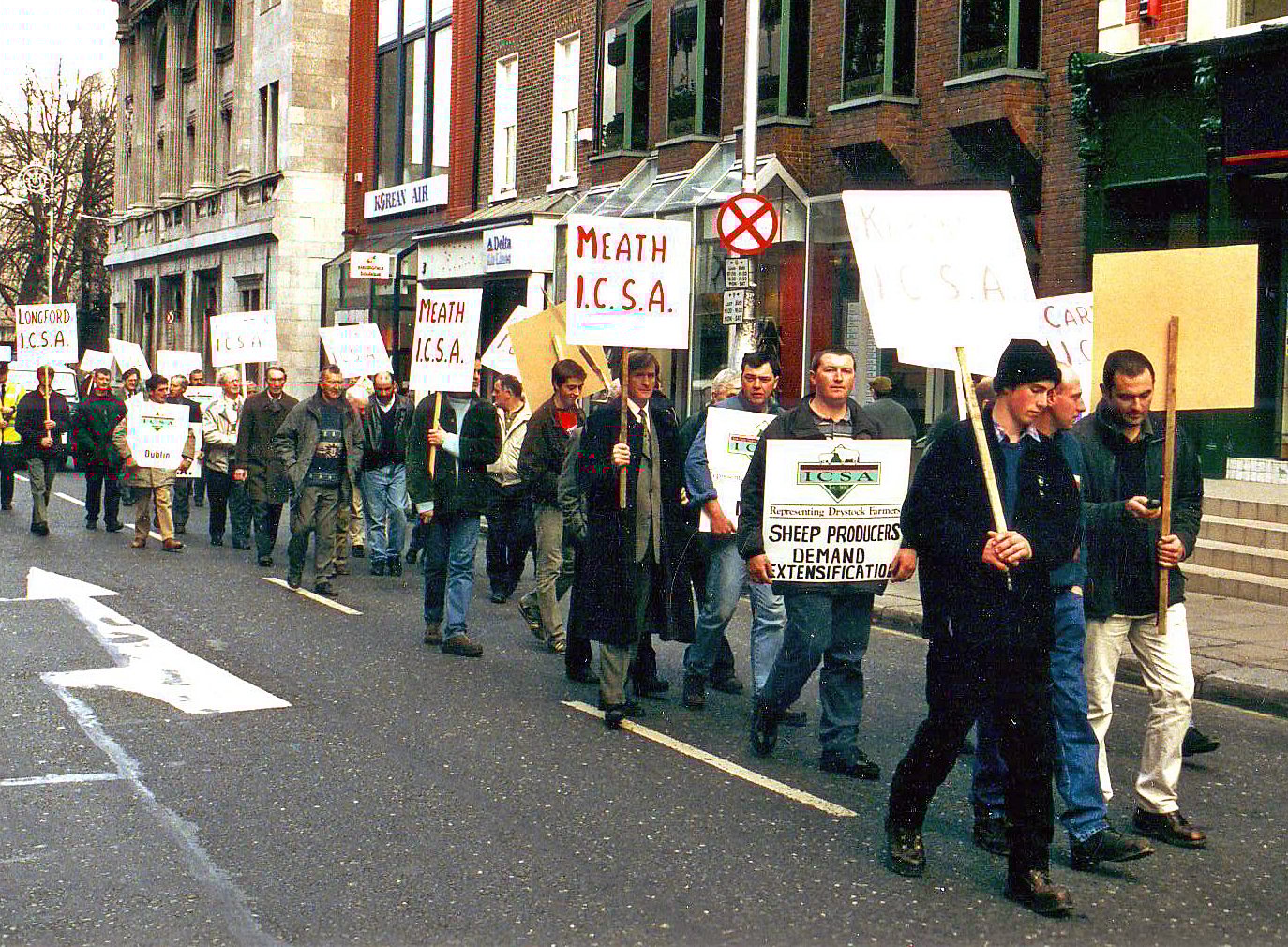ICSA sheep protest in 1999