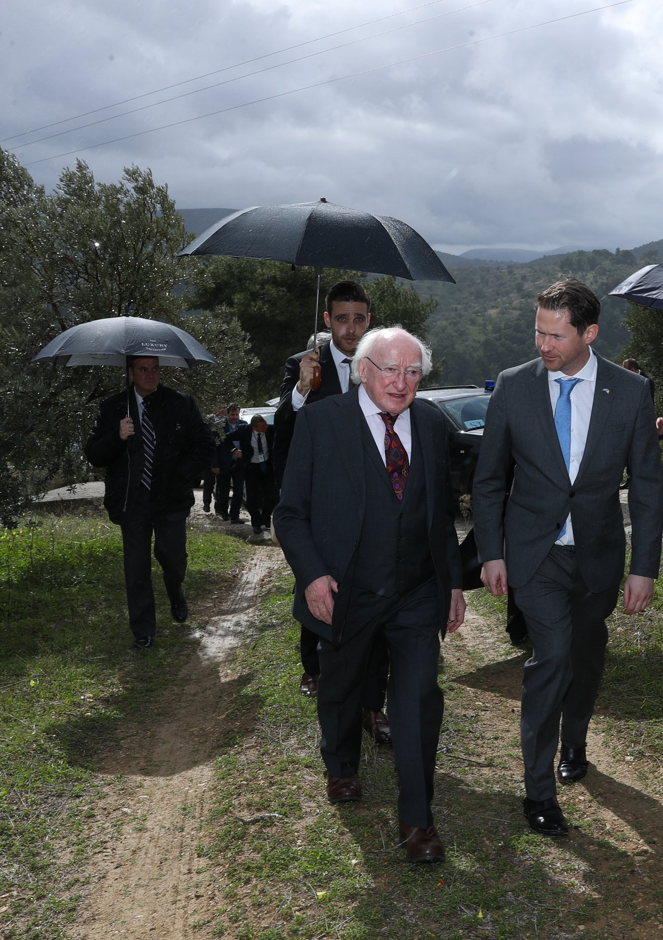 President of Ireland Michael D. Higgins with Gavin Dunne