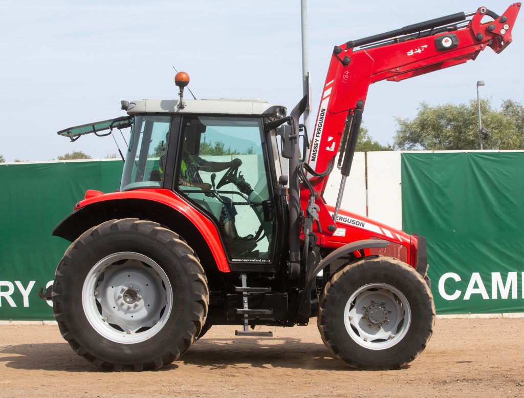 This 2011 Massey Ferguson 5455 (front loader; Dyna-4; cab suspension; air-conditioning; 3,163 hours) sold for £30,200