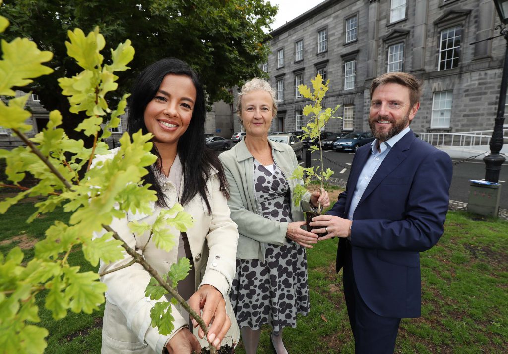 L-R: Liz Bonnin, biochemist and BBC TV presenter; Aileen O’Sullivan, Coillte ecologist and Ciaran Fallon, head of external affairs at Coillte. Image source: Robbie Reynolds