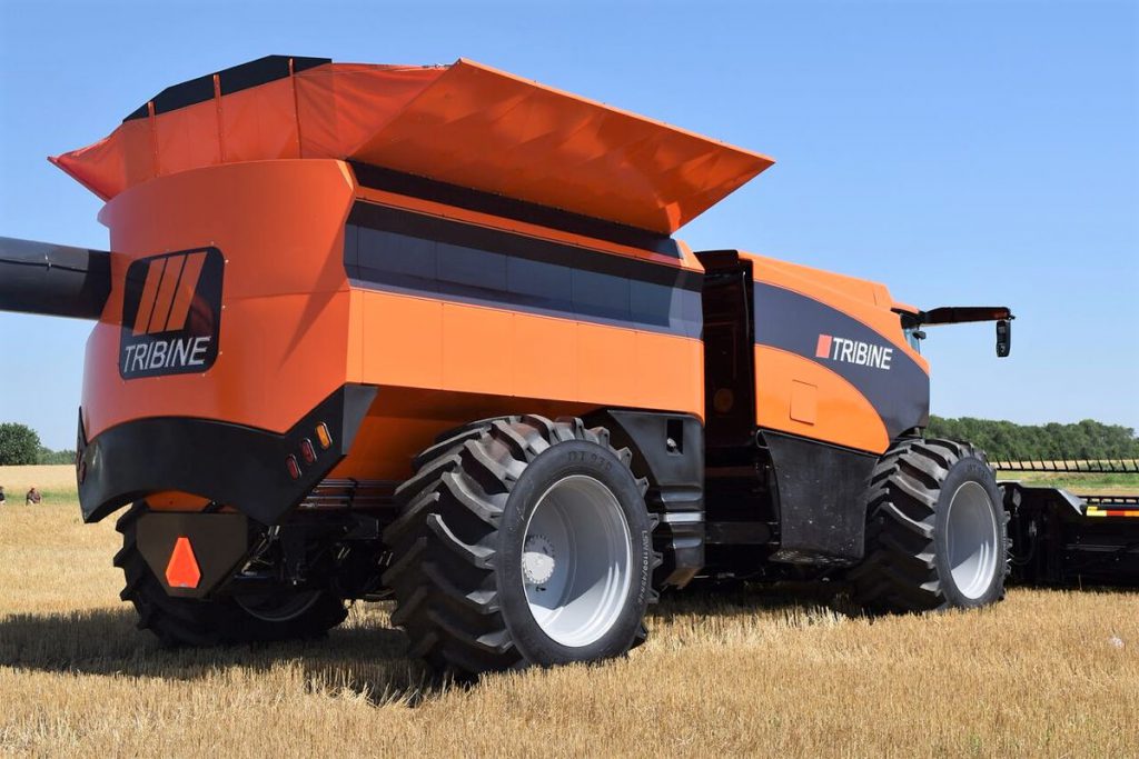 A Tribine combine harvester pictured in the US
