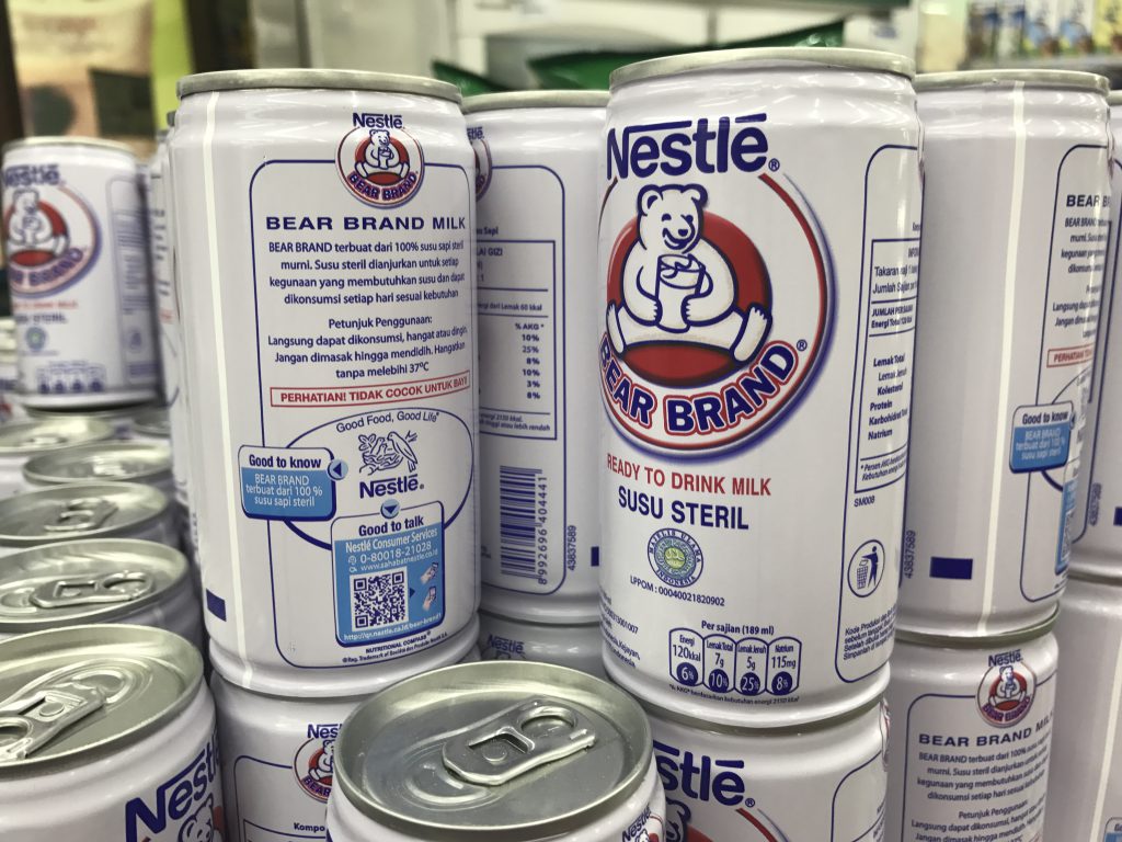 This can of milk was ready to drink on the go