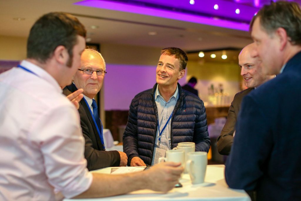 L-R: Stephen O’Regan, Kerry Agriculture; Henry Boyd, R&amp;H Hall; Jerry O’Regan, O’Regan Mills; James Nolan, R&amp;H Hall; and Mike Frawley, Dan O’Connor Ltd. Image source: SJ Photography