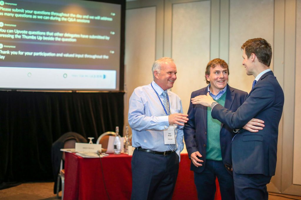 L-R: John Bergin, R&amp;H Hall; Paul Sommerville, Sommerville Advisory Markets; and Philip Lynch, R&amp;H Hall. Image source: SJ Photography