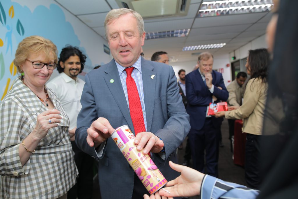 Minister Creed at the Kerry plant outside Kuala Lumpur, Malaysia