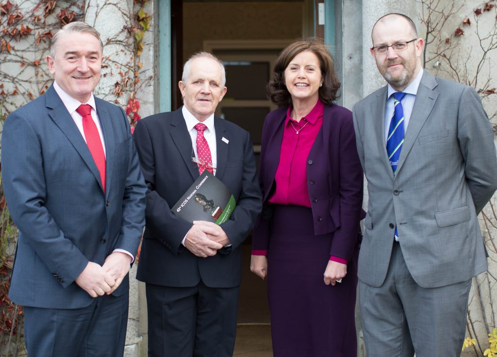 L_R: John Jordan, Ornua; Michael Spellman, ICOS president; Fiona Muldoon, CEO, FBD; and TJ Flanagan CEO, ICOS. Image source: Alf Harvey