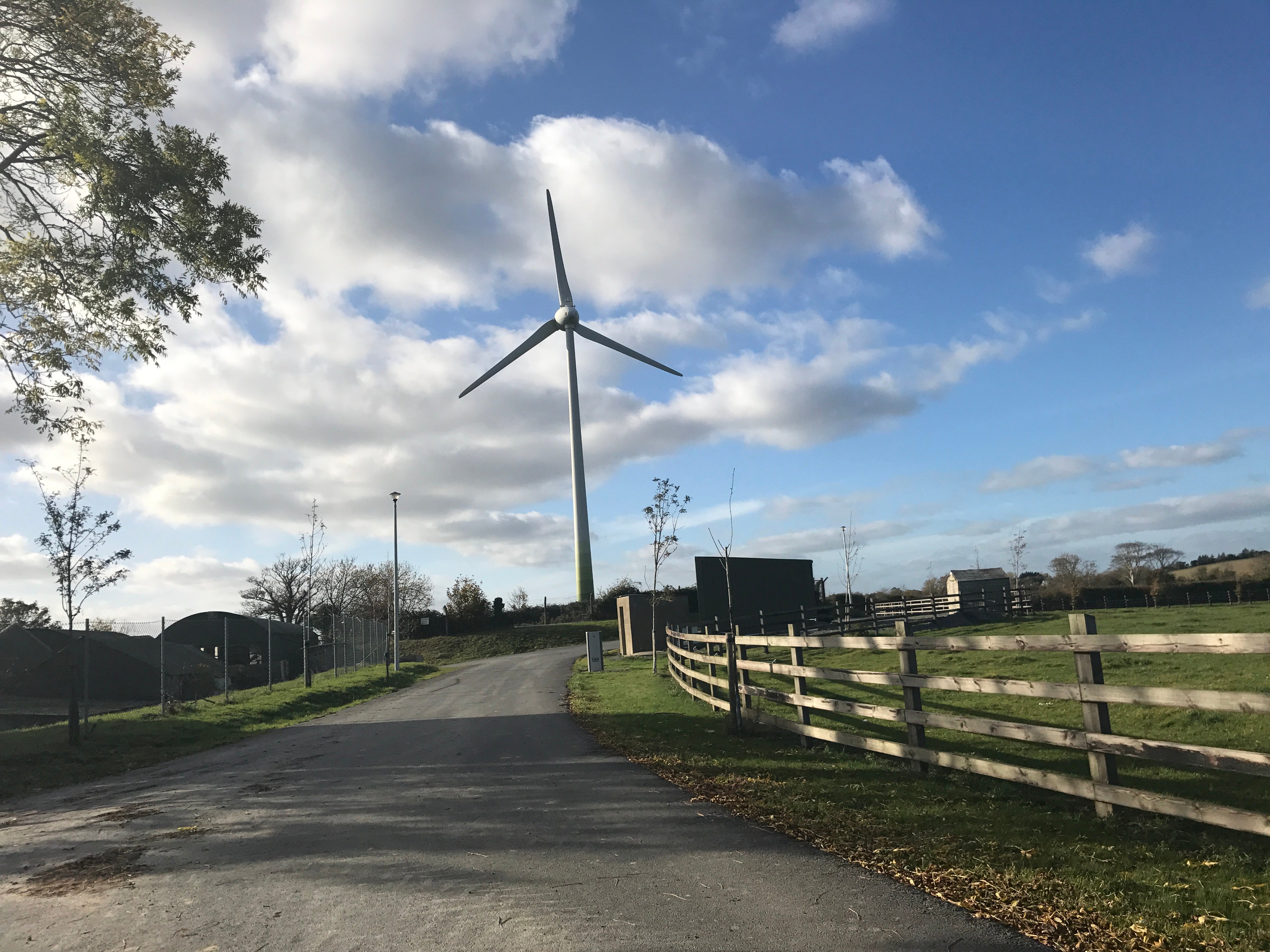 Plant Systems were sampling at Country Crest in north-county Dublin when AgriLand visited. The turbine above is pictured at Country Crest. Country Crest aims to farm in harmony with nature; precision soil sampling can play a big role in this