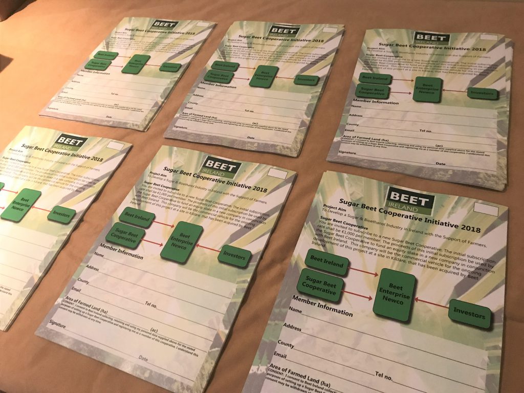 Interested growers were asked to fill out one of these forms at the meeting on Wednesday night