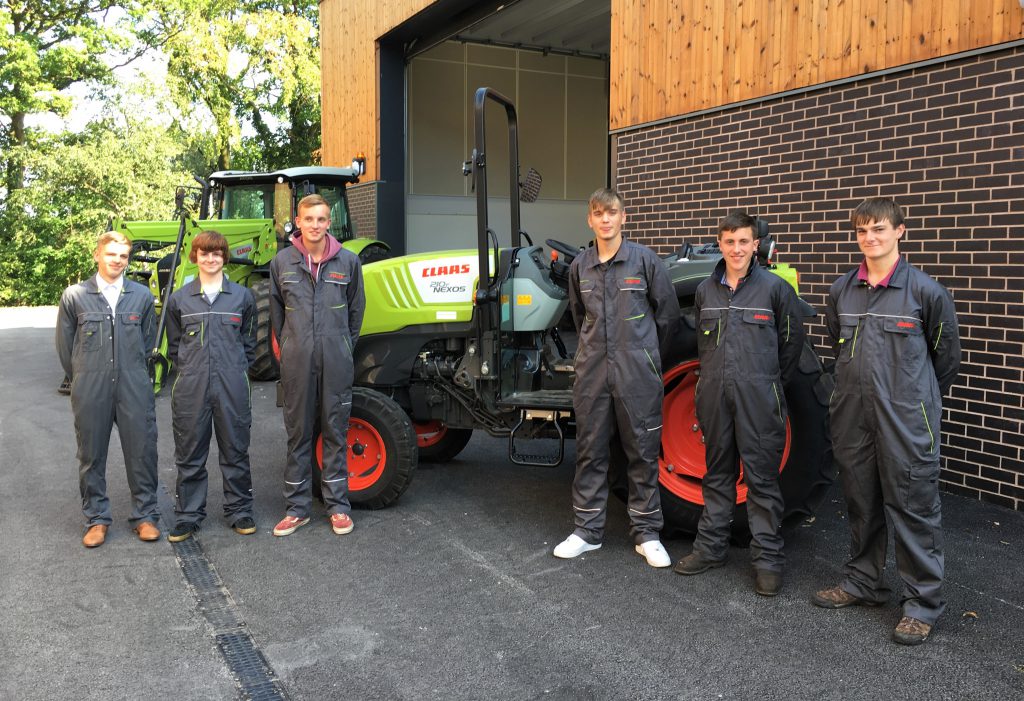 Some of the newly-enrolled apprentices at Reaseheath College (England)