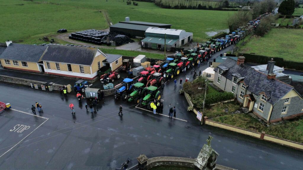 Knock Tractor Run in previous years. Image source: Knock Tractor Run Facebook page