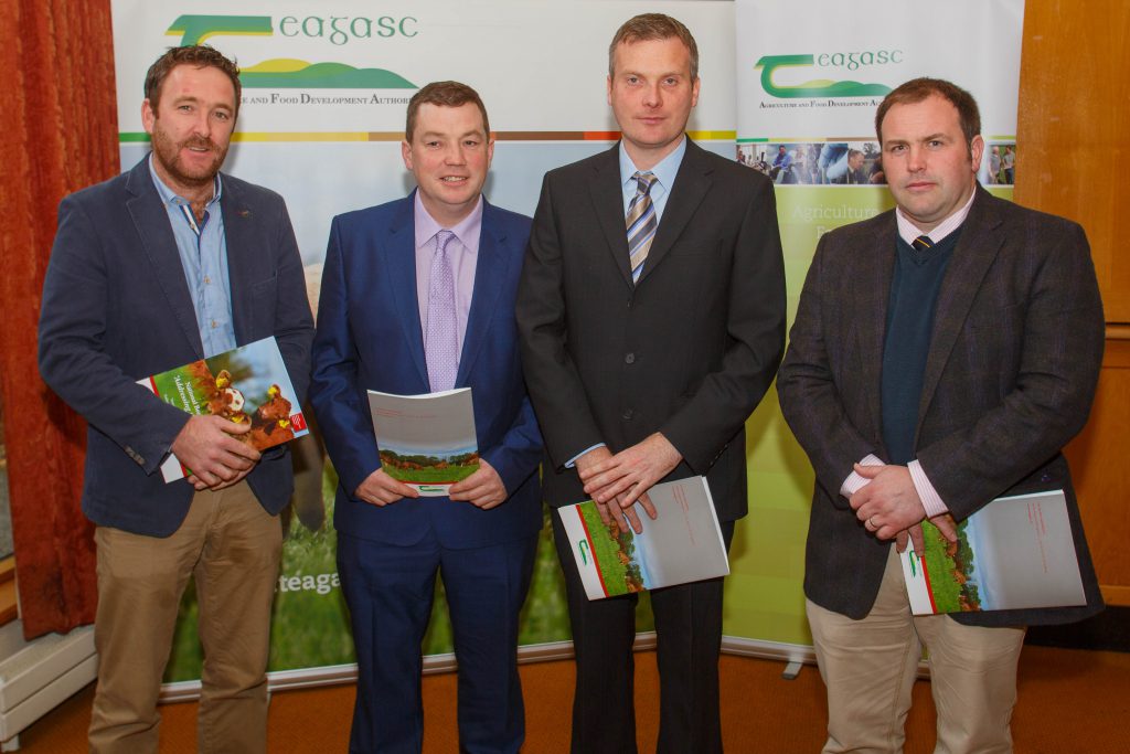 James Flaherty, farmer from Castleisland, Kerry; Shane Gleeson, farmer from Cappamore, Limerick; Alan Dillon, Teagasc; and Richard Milligan, farmer from Robertstown, Kildare