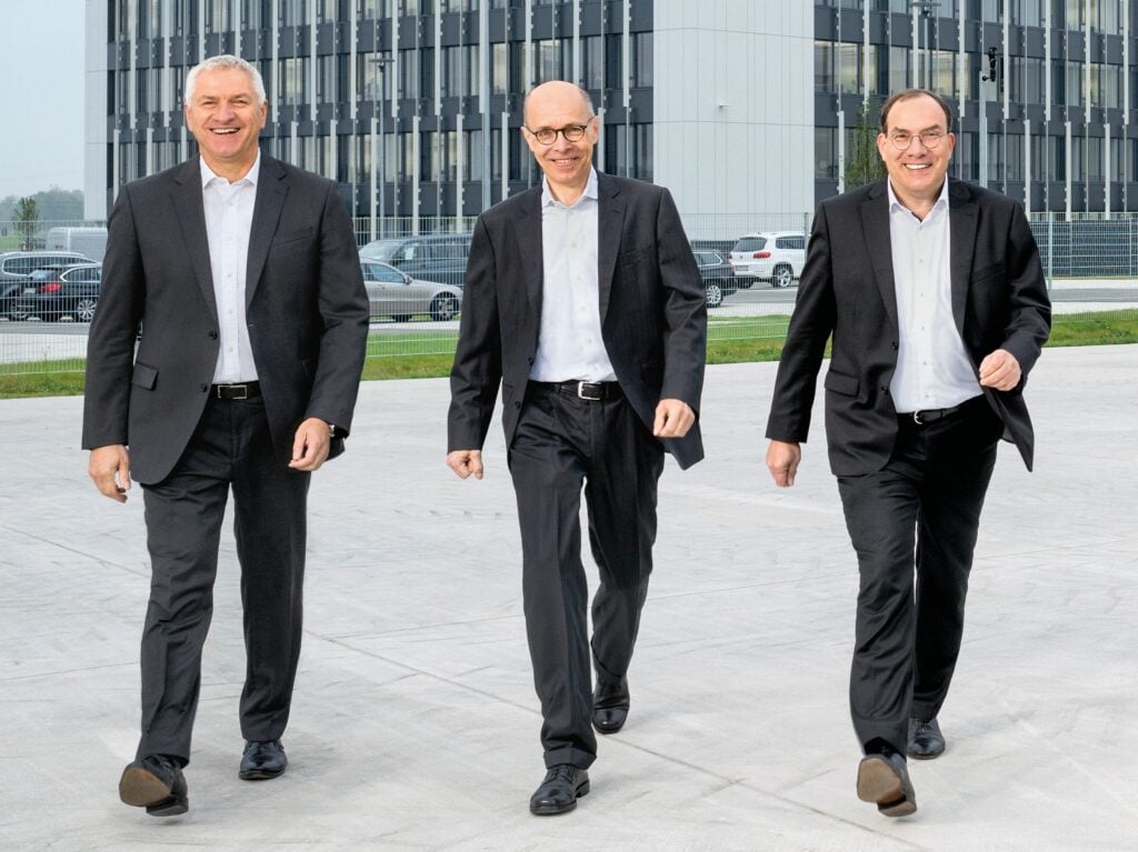 The members of the Claas Executive Board (left-to-right): Bernd Ludewig; Hans Lampert; and Hermann Lohbeck