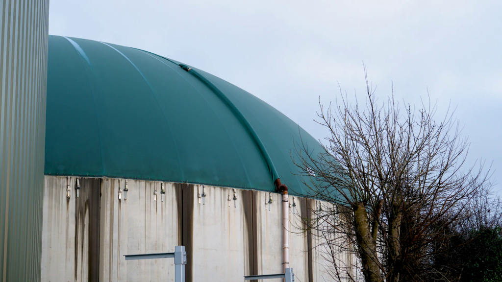 Costello’s anaerobic digester producing biogas