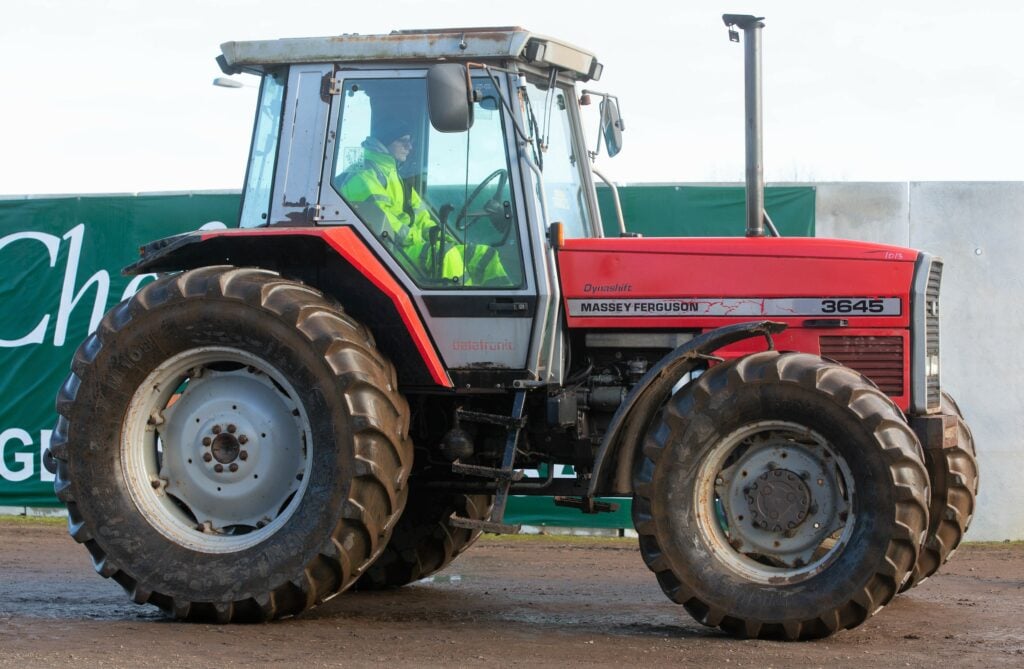 This 1994 MF 3645 (9,761 hours) sold for £6,800