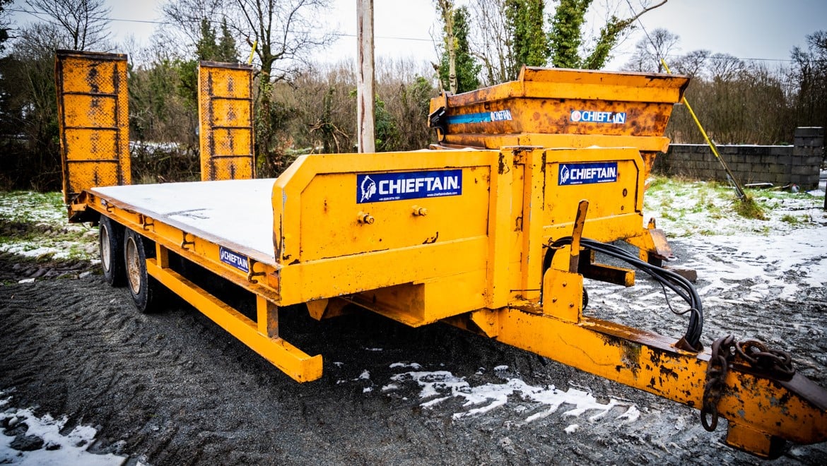 This 2000 Chieftain low-loader (16t) sold for €5,800 (no VAT; plus 5% commission)