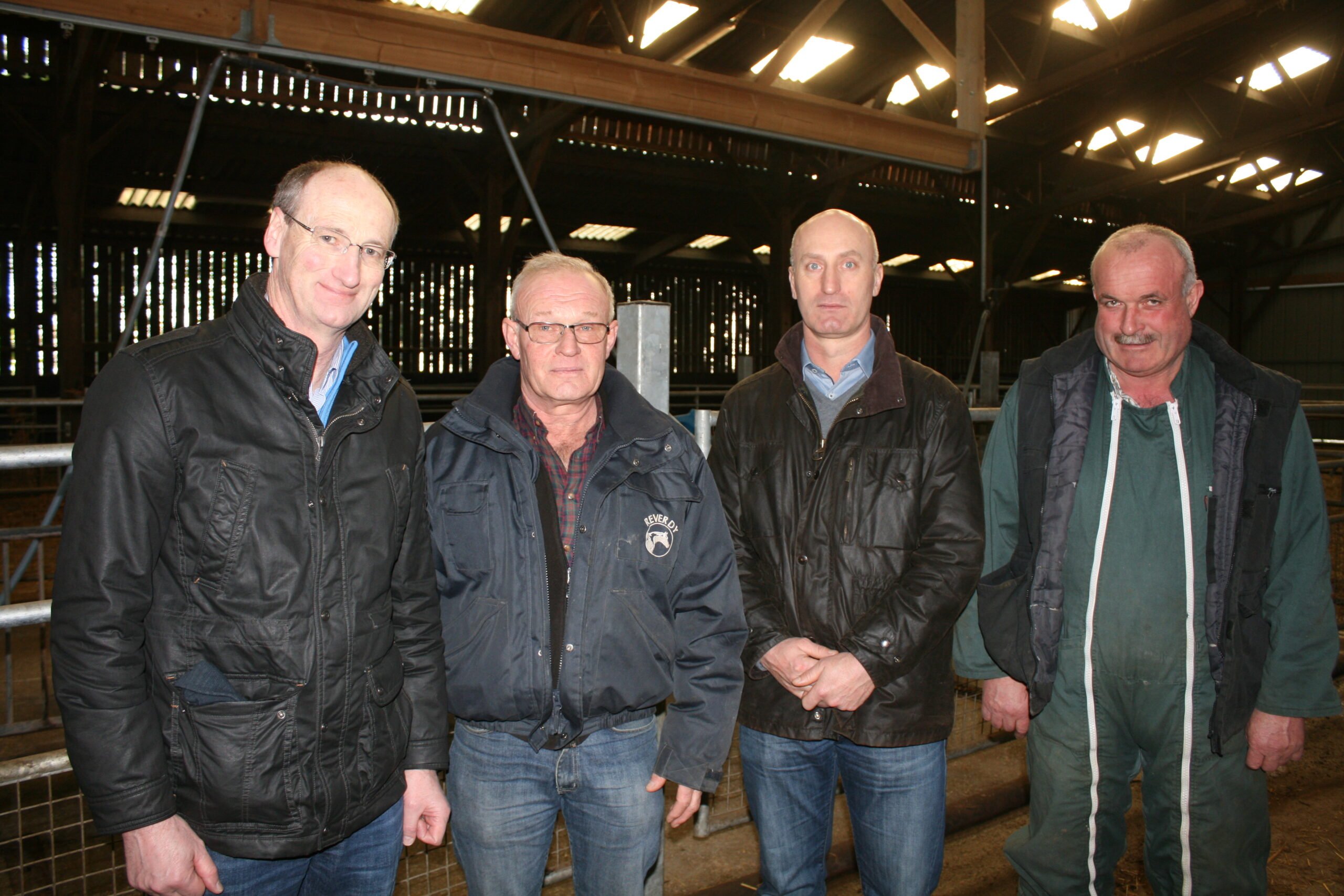 L-R: : IFA Dairy chairman Tom Phelan; Jean Luc Pignet; IFA Livestock chairman Angus Woods; and lairage manager for Jean Luc Pignet