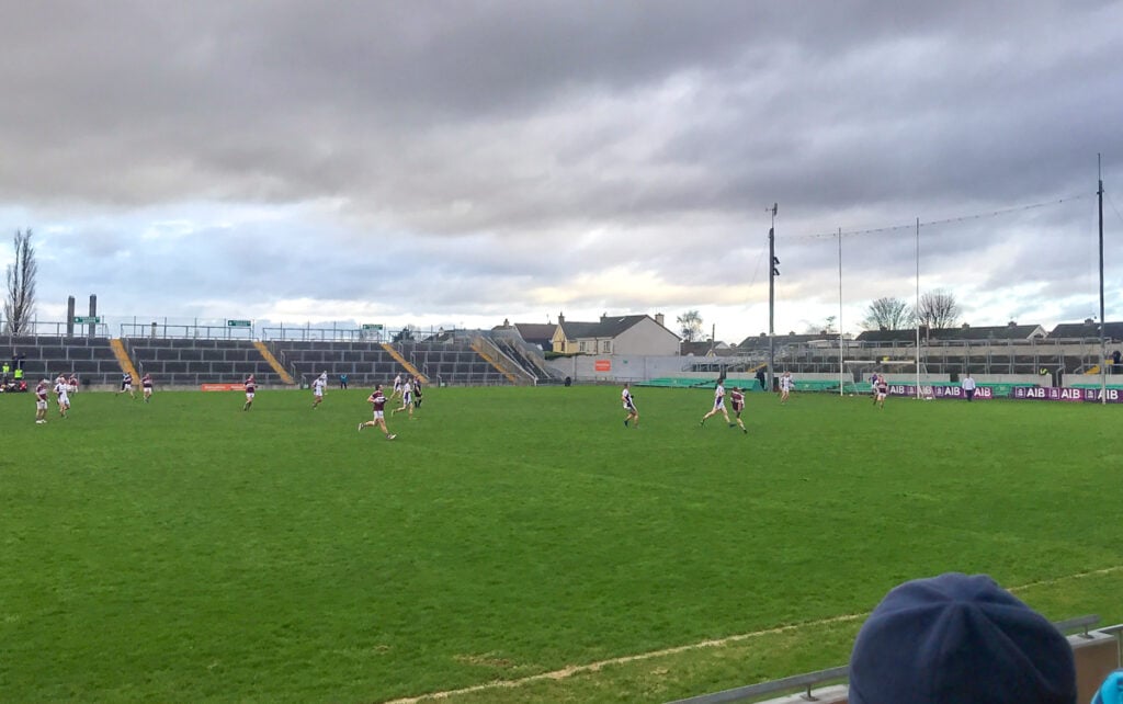 Mullinalaghta St. Columba's in action against Kilmacud Crokes in Tullamore