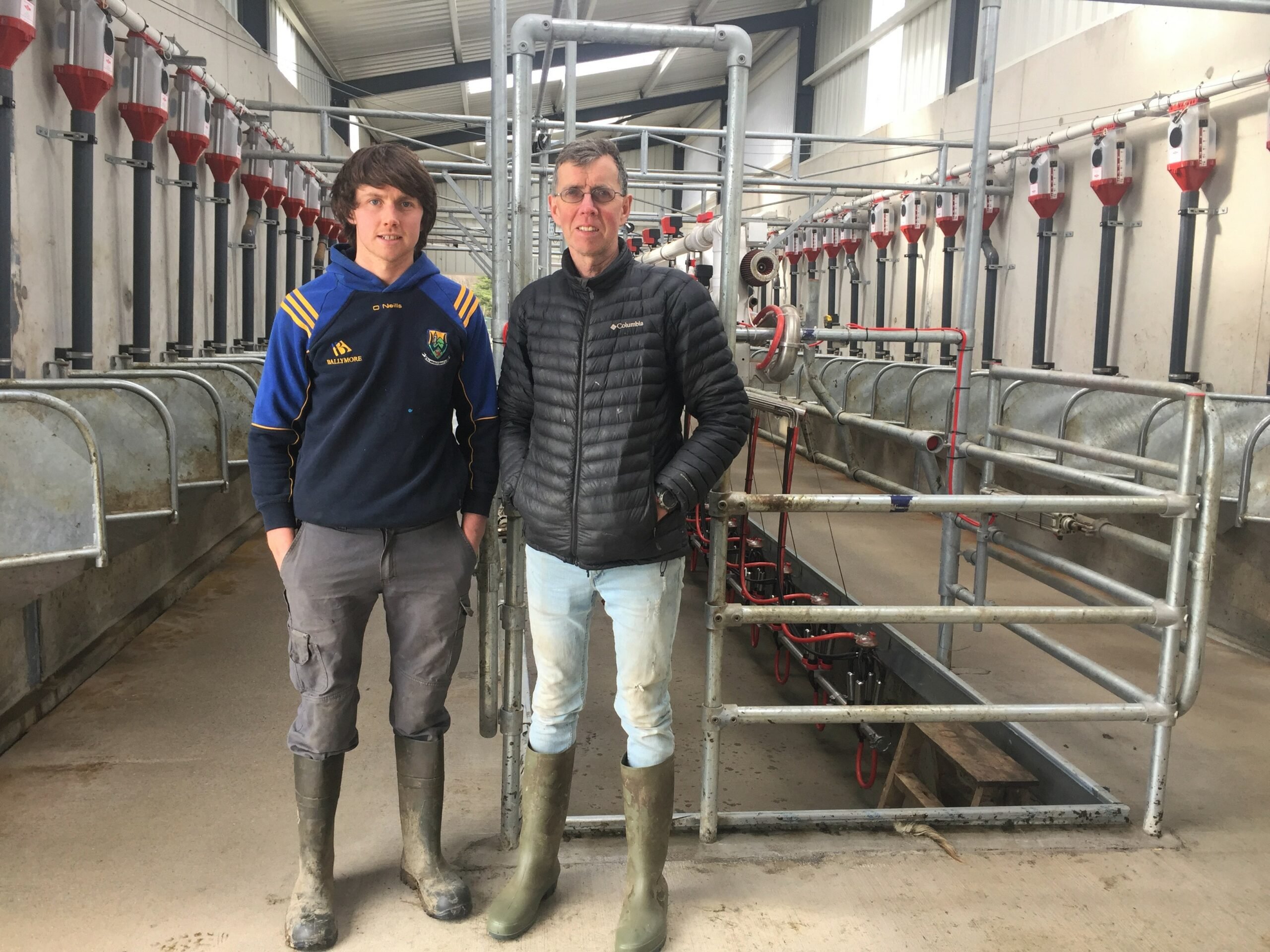 Robin Mooney and his father Ben in their newly constructed parlour