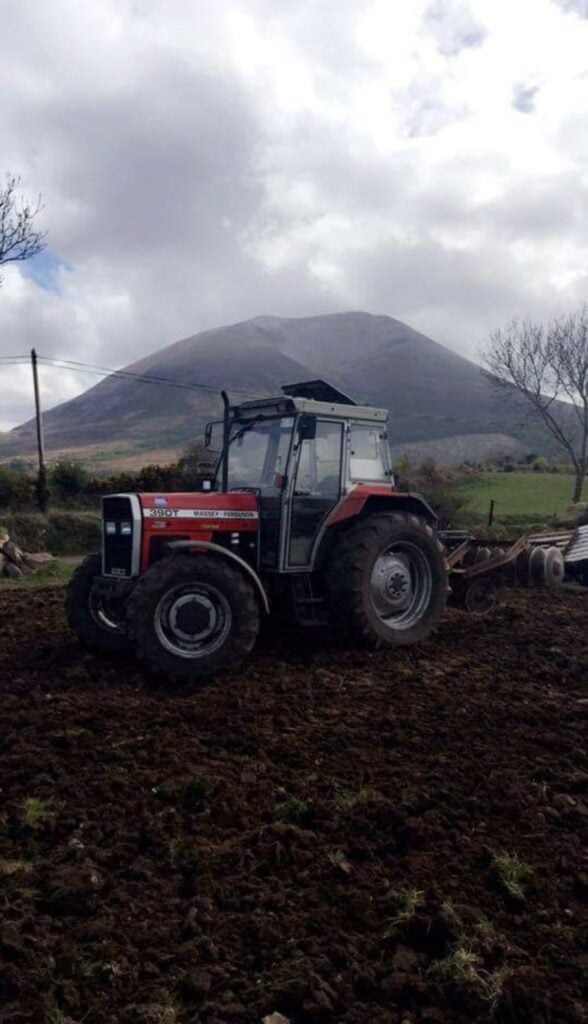 Damien Forde planting spring malting barley in Co. Laois