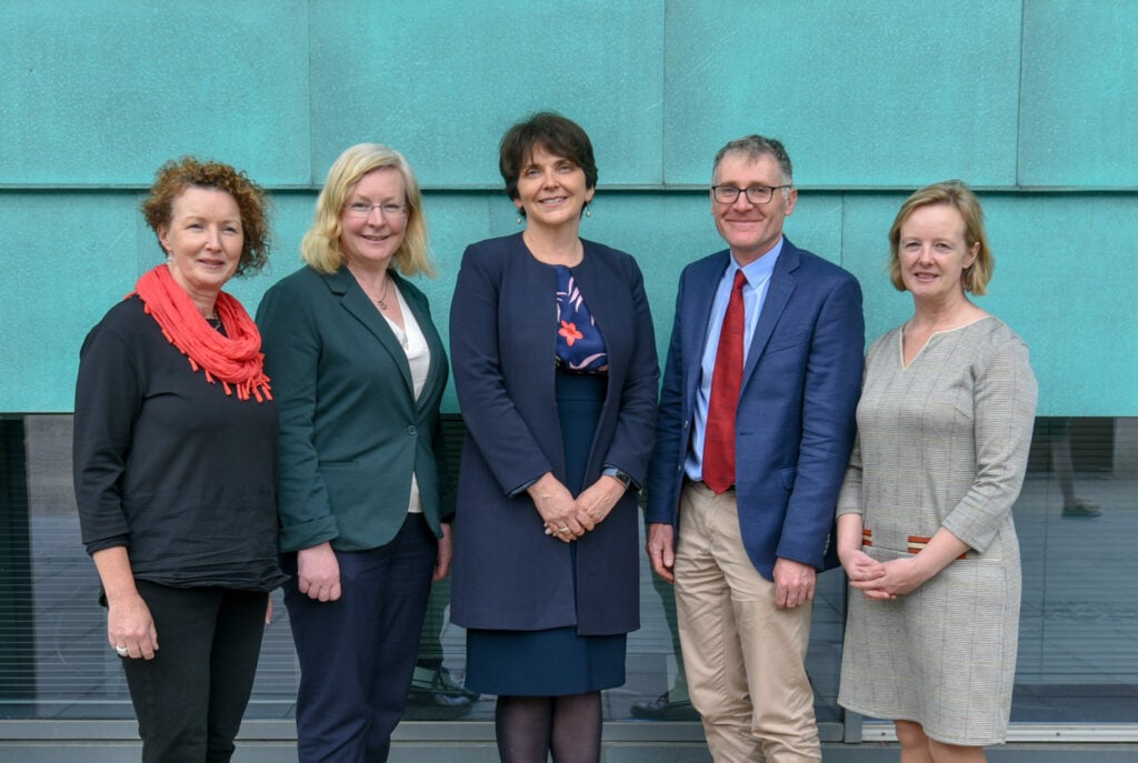 L-R: Dr. Siobhán McClean; Dr. Meriel McClatchie; Prof. Orla Feely; Prof. Frank Monahan; and Prof. Torres Sweeney