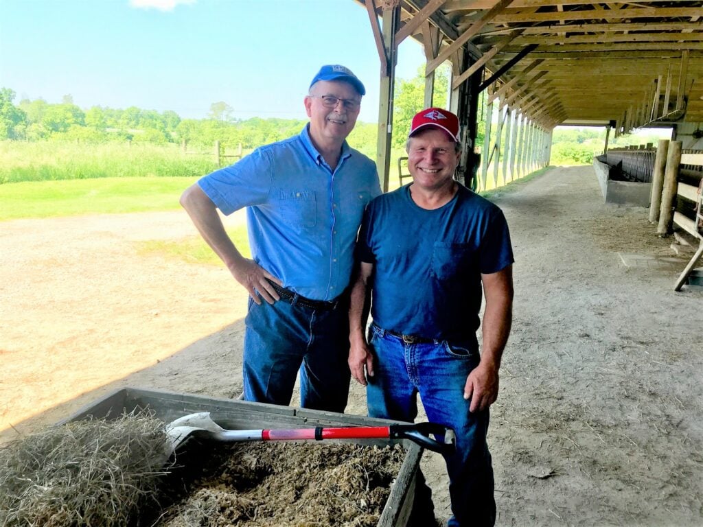 Nutritionist Dan Riddell and dairy farmer Eddie Gibson