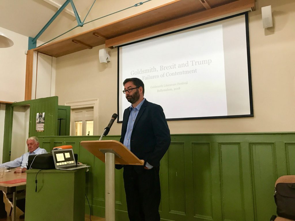 Prof. Michael Griffin senior lecturer in English at the University of Limerick presenting at last year’s festival