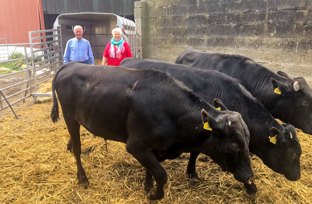 Mr. and Mrs. Iori Evans on Oliver O’Hanlons farm