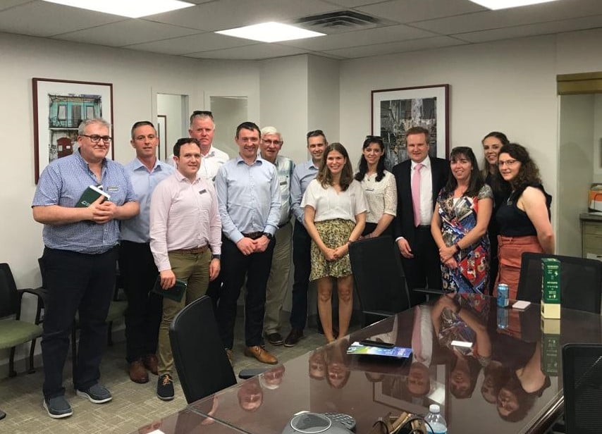 Members of the Agricultural Science Association met with Hanna Abou-El-Seoud of the American Soybean Association on their recent study trip to Washington D.C