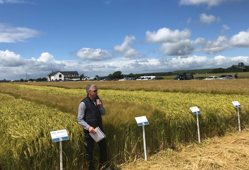 Donal Fitzgerald speaking at the Goldcrop Open Day in Shanagarry, Co. Cork, last Thursday