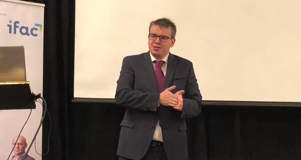 Philip O’Connor during the launch of the IFAC Irish Farm Report 2019