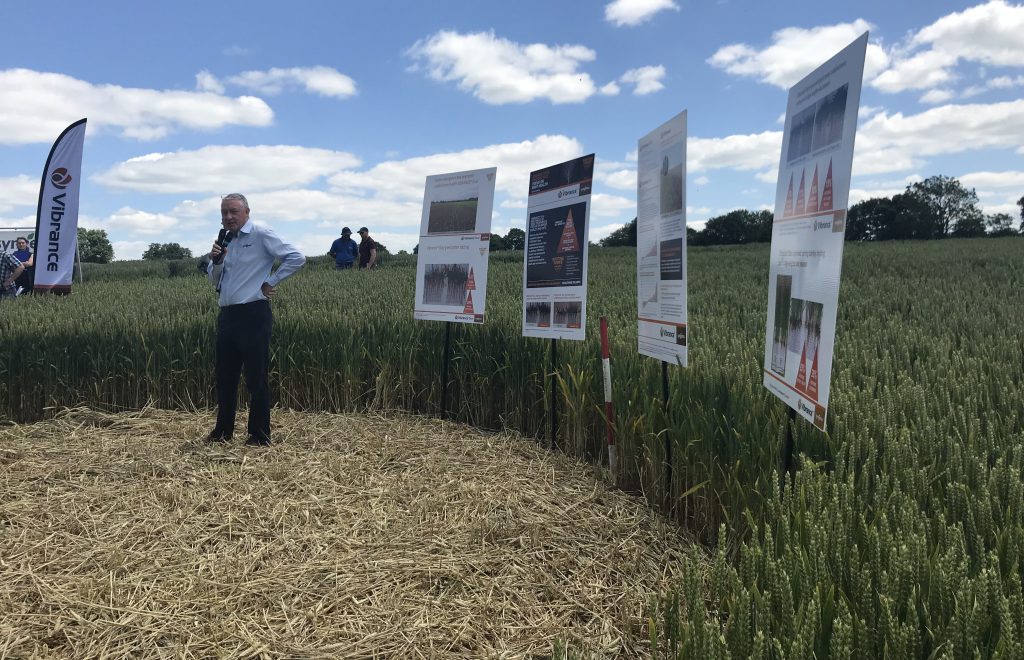 John McCarthy speaking at the Seedtech and Syngenta open day recently