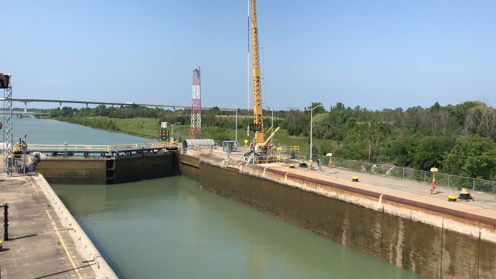 A lock at the Welland Canal, St. Catherine’s, Ontario, Canada
