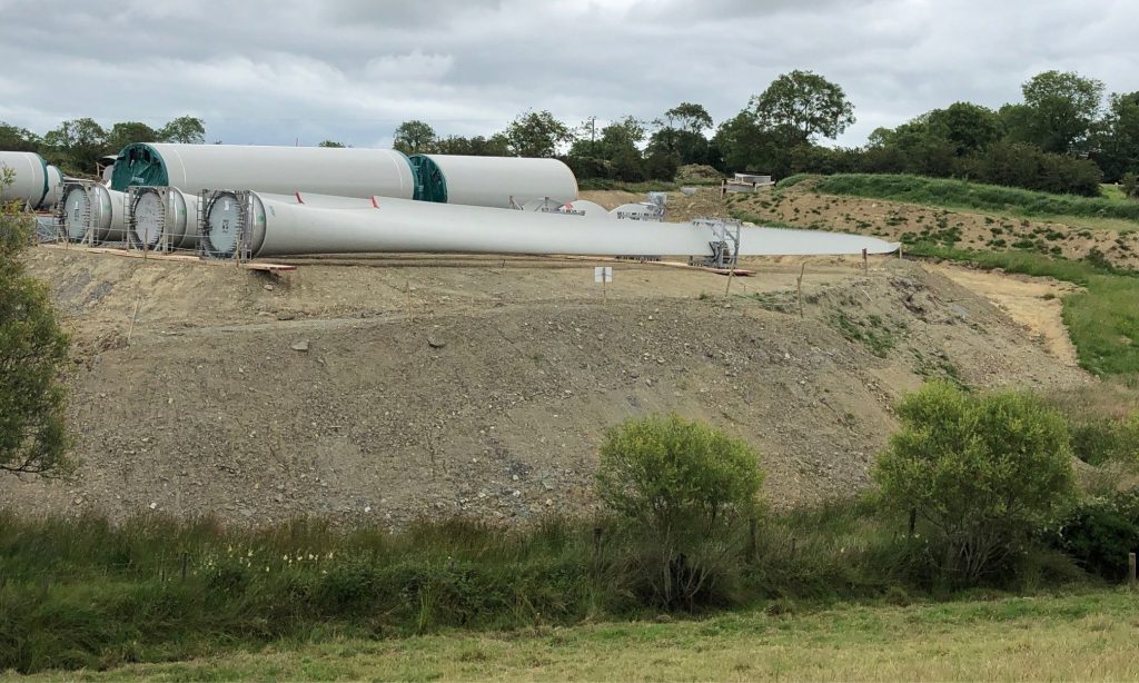 The turbine blades for the second turbine waiting to be installed