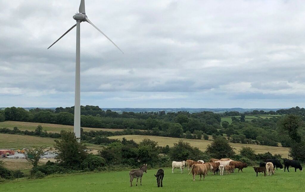 The first turbine was erected last Friday in Kingscourt
