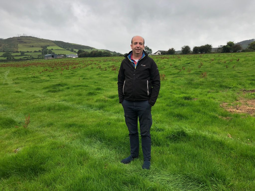 Damien McGeinty pictured on his land at Forkhill, south Armagh