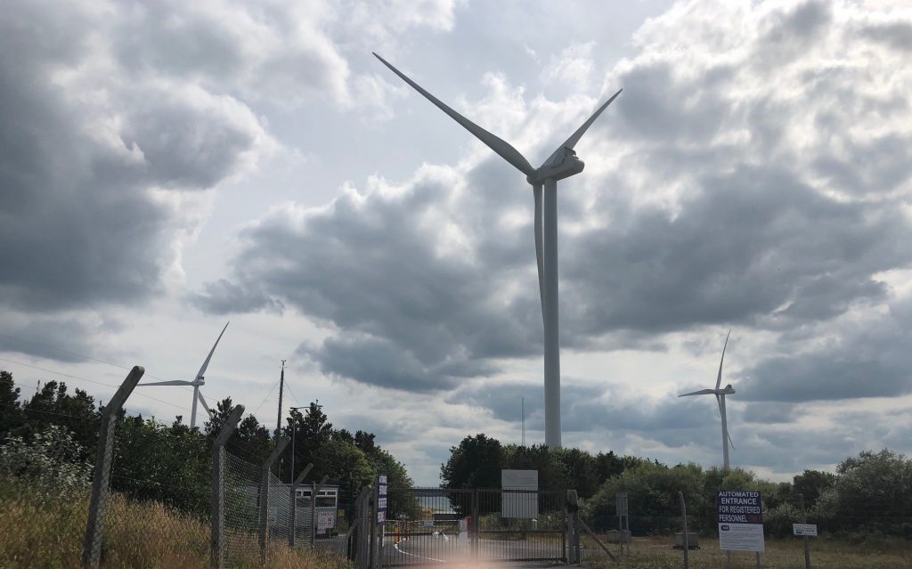 Wind turbines at the Moneypoint site in west Clare