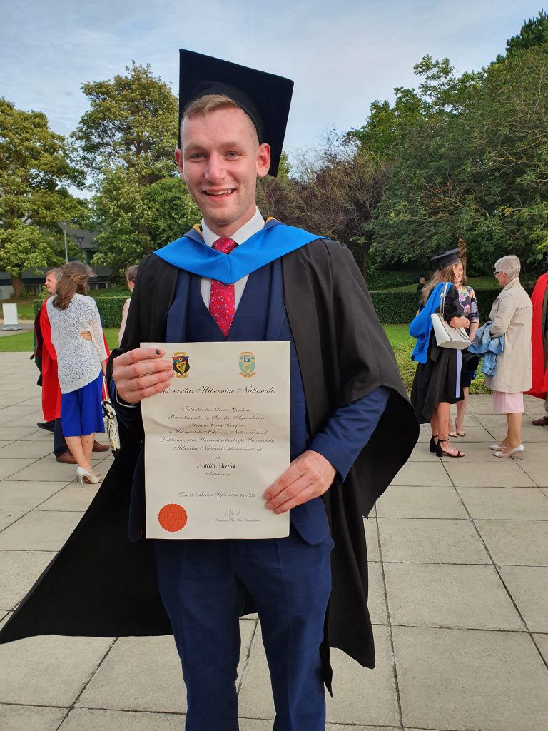 Martin Merrick receiving Honours Degree of Bachelor of Agricultural Science