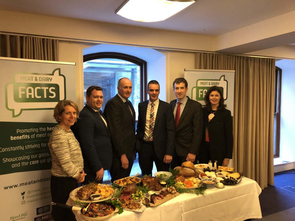 L-R: Tara McCarthy, Bord Bia; Conor Mulvihill, Dairy Industry Ireland; Pat McCormack, ICMSA; Joe Healy, IFA; Joe Ryan, Meat Industry Ireland; and Zoe Kavanagh, National Dairy Council