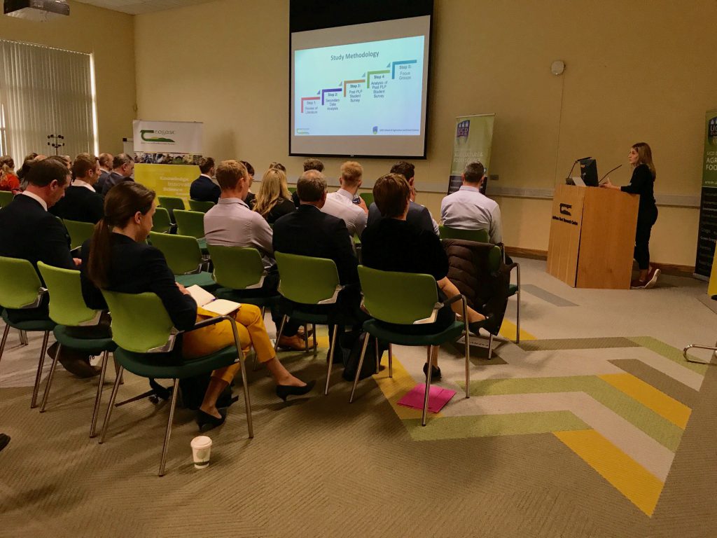 Lorraine Delahunty presents her study ‘An investigation into the selection and approval of practical learning hosts in agricultural education’