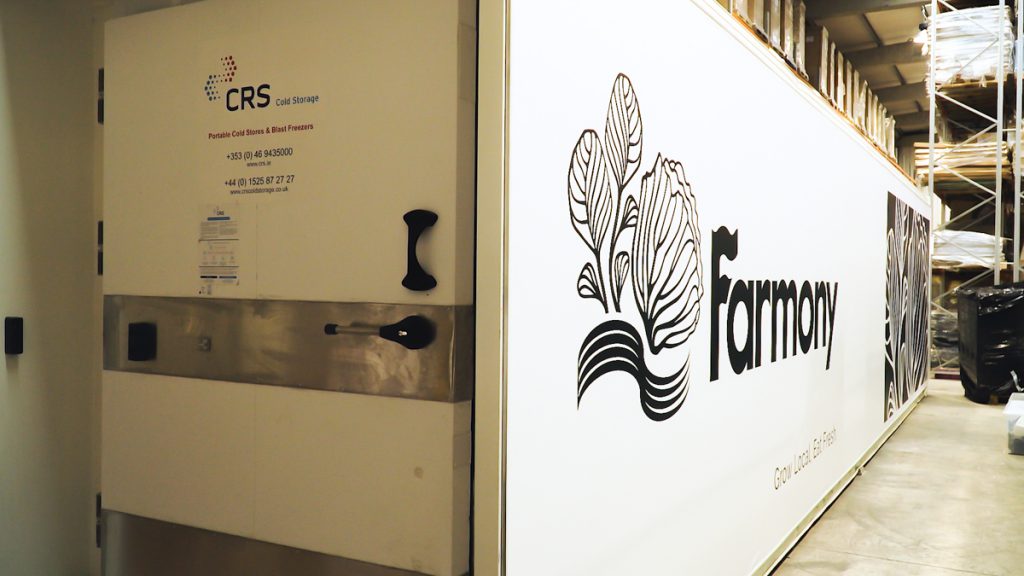 Salads and micro greens are grown inside this controlled environment