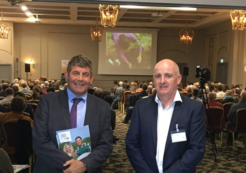 L-R: Minister of State for Food, Forestry and Horticulture, Andrew Doyle; Sean McGloin, network manager, National Organic Training Skillnet
