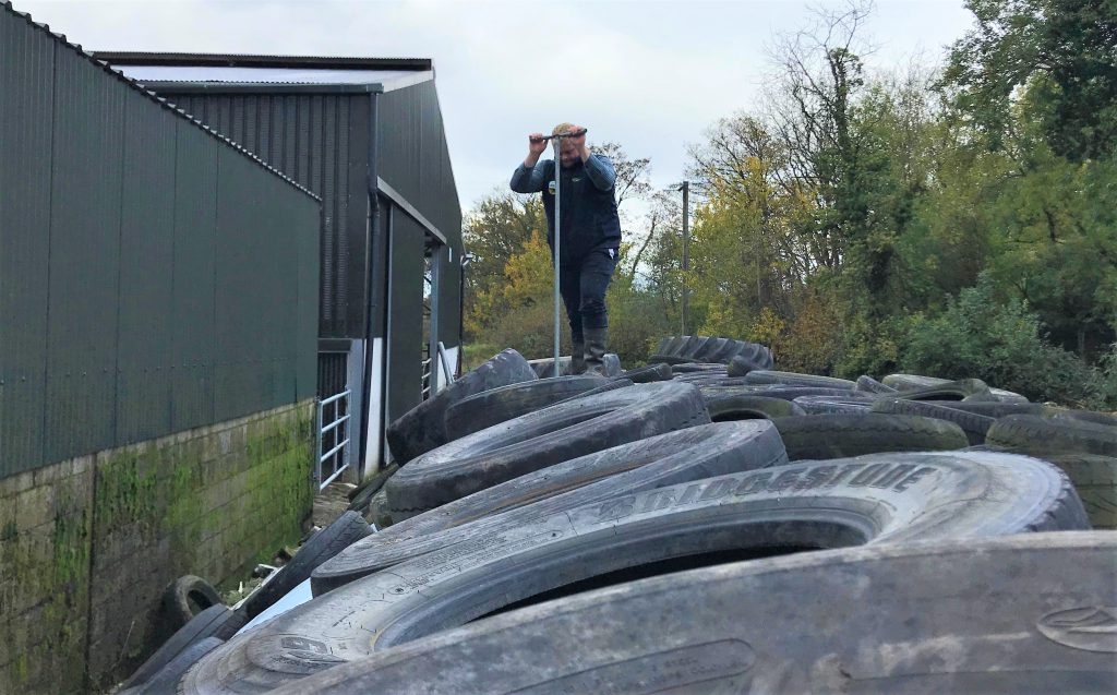 Seán Cummins silage sampling earlier this month