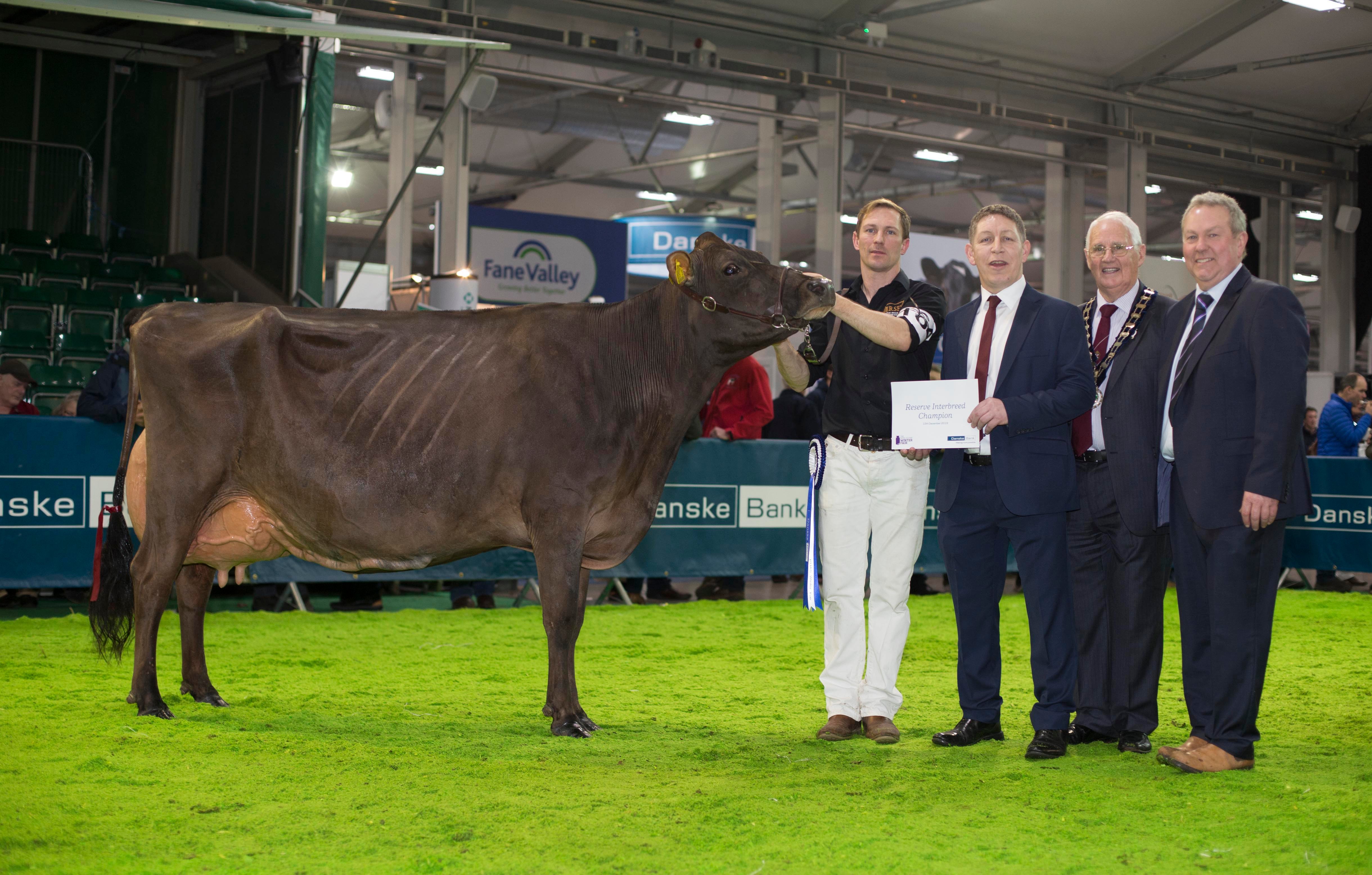 Delighted: The Clandeboye team pictured with Clandeboye Tequila Cookie at the 2019 Winter Fair. Image source: Steven McAuley