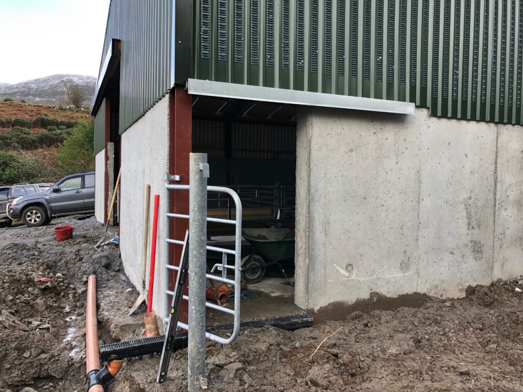 The side-door will allow Michael to move his sheep into the shed with ease from the hill
