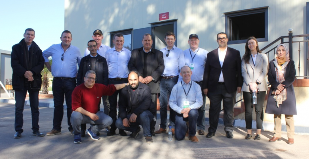 The Irish delegation at the slaughtering facility