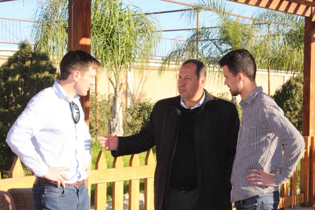 Bord Bia senior meat and livestock manager Joe Burke and Mr. Boukhiar (middle)