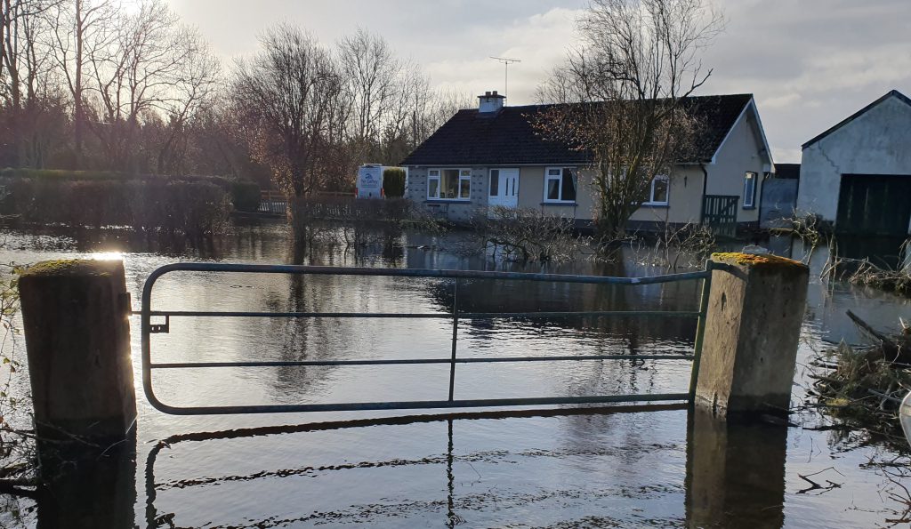 Flooding in the Athlone region today (Sunday, March 1). Image source: AgriLand