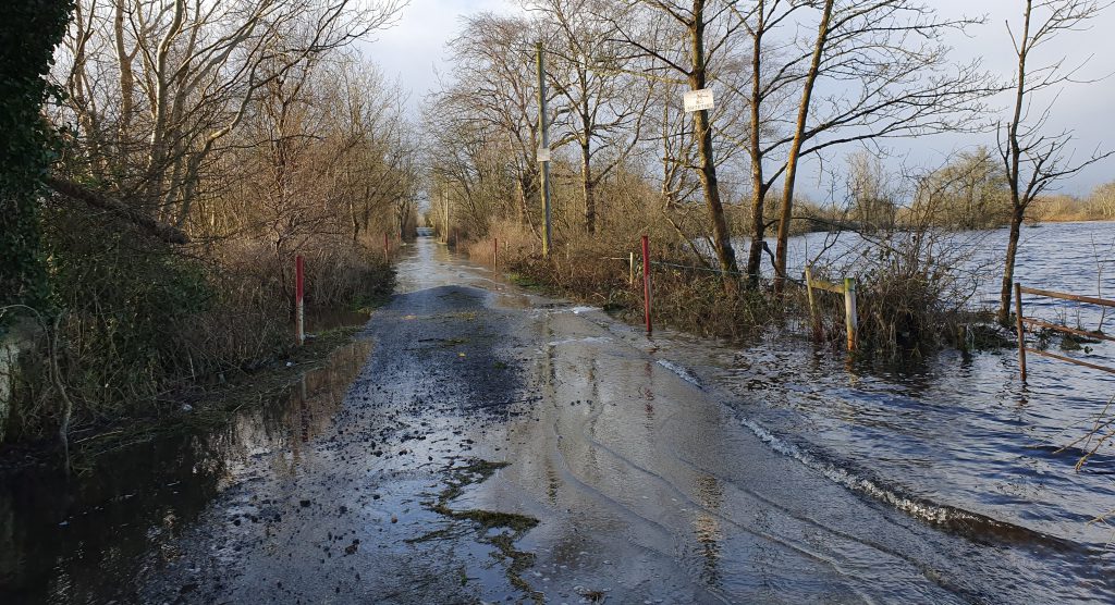 Flooding in the Athlone region today (Sunday, March 1). Image source: AgriLand