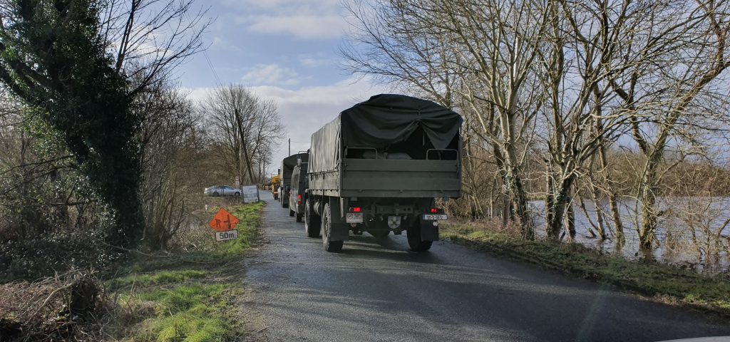 The authorities responding to flooding in the Athlone region today (Sunday, March 1). Image source: AgriLand